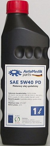 OLEJ AUTOMEDIK 5W-40 1L