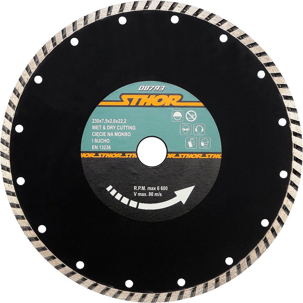 Kotouč diamantový 230x7,5x2,6x22,2mm Turbo