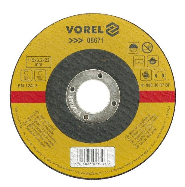 Kotouč na kámen řezací 230 x 3,2 x 22 mm Vorel