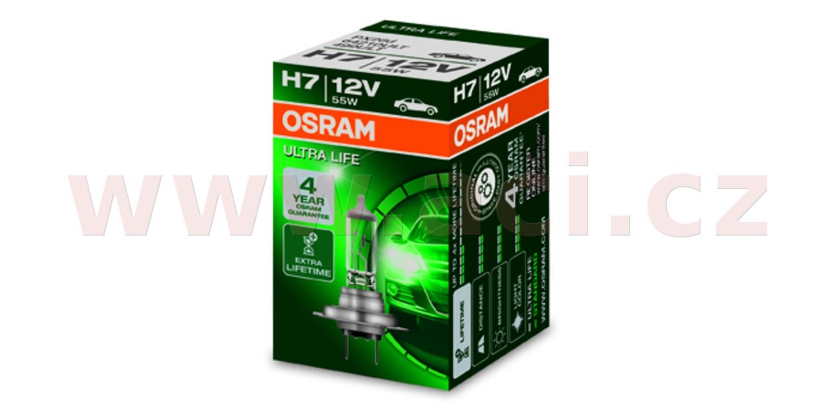 žárovka H7 12V 55W (patice PX26d) OSRAM ULTRA LIFE