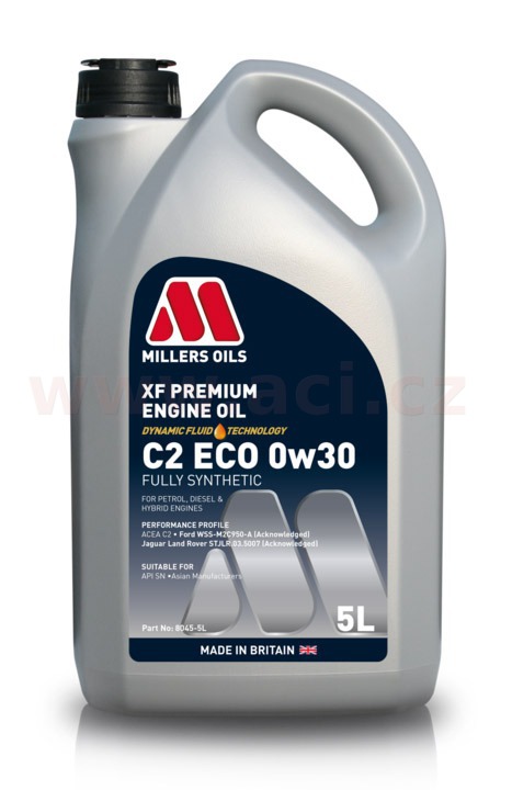 MILLERS OILS XF PREMIUM C2 ECO 0w30, plně syntetický, 5l