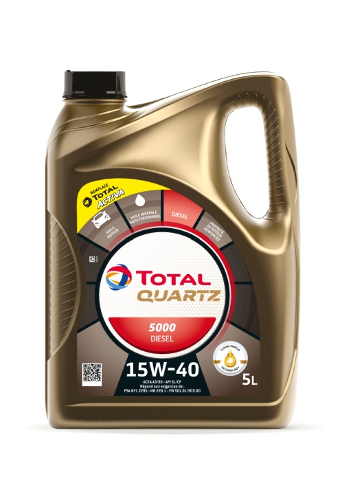 Ulei de motor TOTAL QUARTZ 5000 DIESEL 15W-40 5L