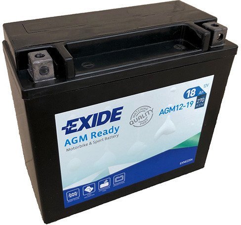 EXIDE AGM12-19 motobatéria AGM 12 V, 18 Ah, 270 A, AGM12-19 — MAJO AUTO ...